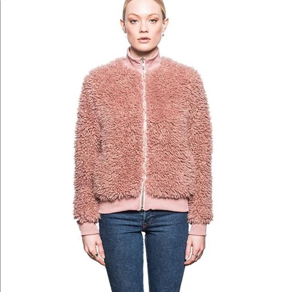 pink fluffy jacket - Picture 1 of 6